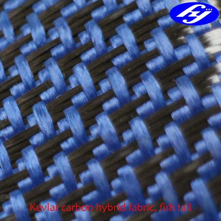 
special triangle woven carbon Kevlar hybrid fabric/cloth/rolling 