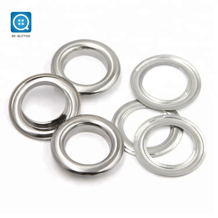 Металлические люверсы SK под заказ для одежды и обуви из серебристой меди и латуни