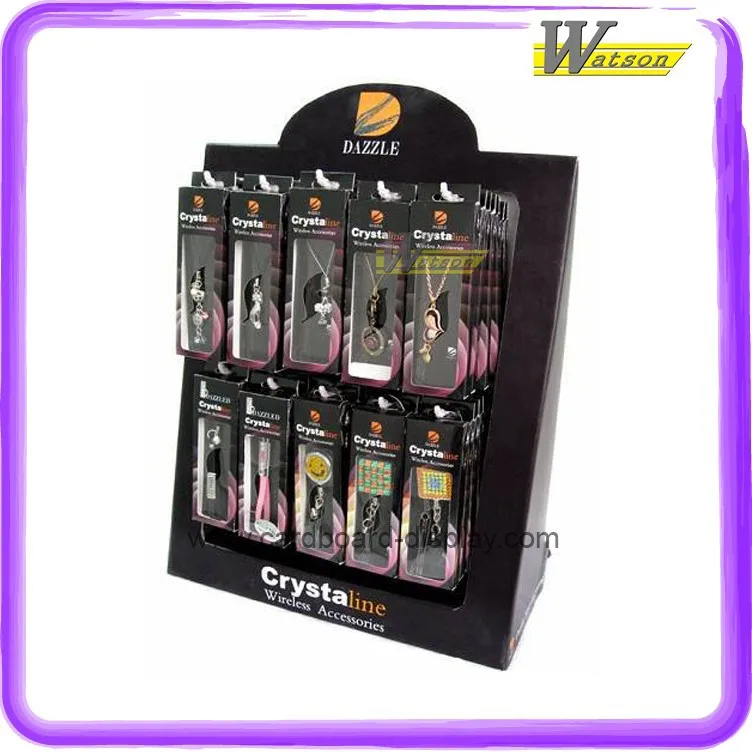 
New Product corrugated paper customized counter display with hooks 