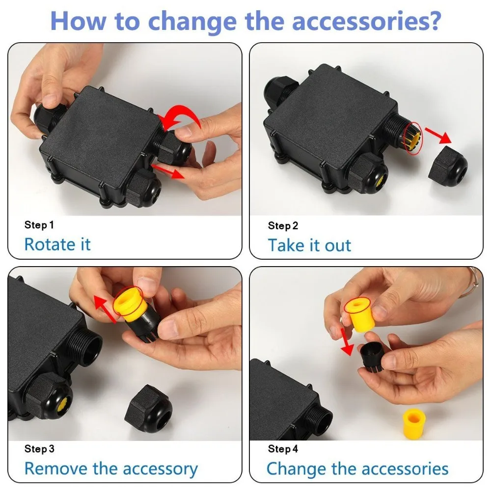 2-контактный 3-контактный разъем в ip67 ip68 Водонепроницаемый Кабельный разъем