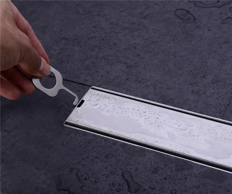 Floor Drain Tile Insert Square Floor Bathroom Shower Drain 304 Stainless Steel