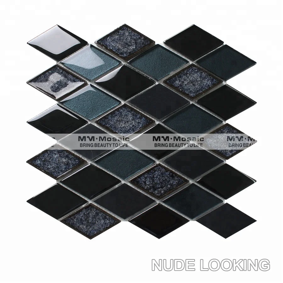 Домашний декор мозаичная плитка ручной работы из смешанного керамического стекла с ромбами