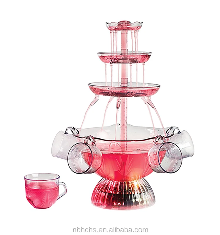 3-Tier Wedding Wine Drinking fountain with cups