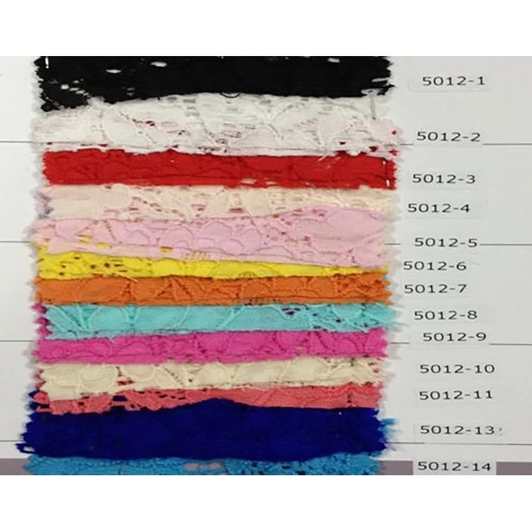 150CM Solid Knit Raschel Lace Nylon Spandex Fabric