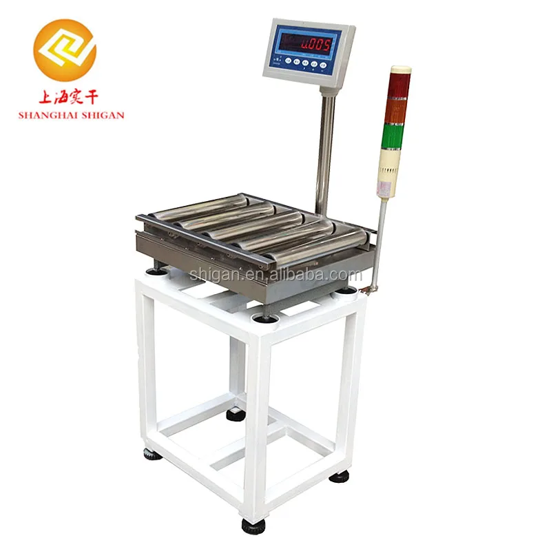 Shanghai Electronic checkweigher With Automatic Alarm Warning, Fish Measuring Conveyor Belt Roller Scale