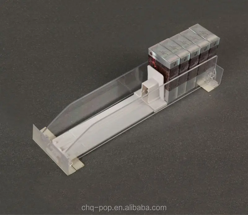 Clear plastic shelf divider /shelf divider pusher