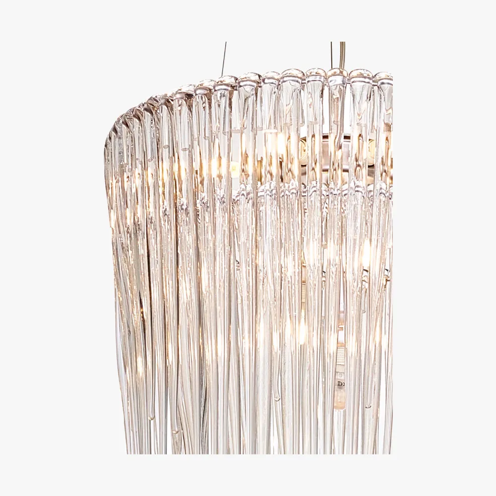 JANSOUL modern rectangular clear hand blown murano glass pendant lighting chandeliers
