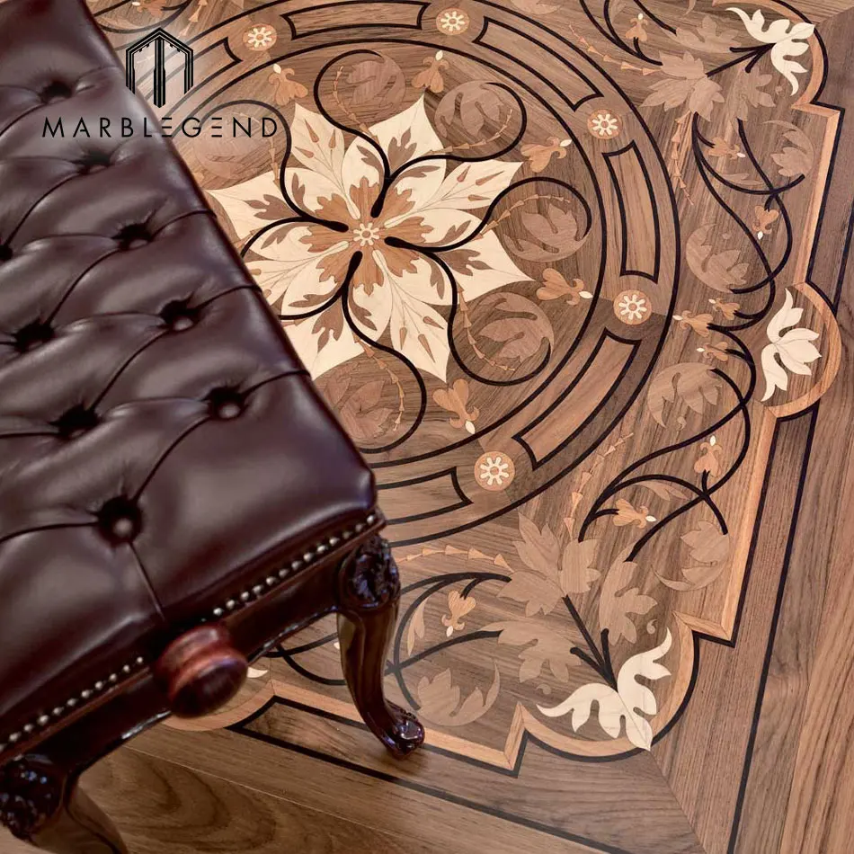 Пользовательский красивый деревянный паркет, дизайн, деревянная инкрустация