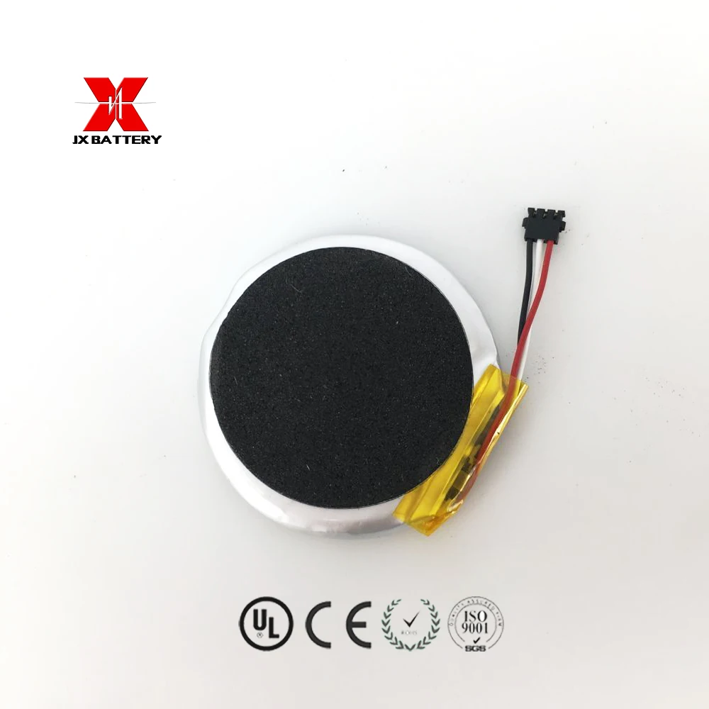 3.7v 350mAh smart watch battery 46350  small flat round lithium polymer battery for toys