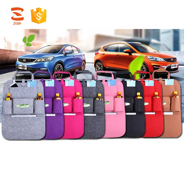 Hot Sell Auto Seat Back Felt Hanging Storage Bag Car Back Seat Organizer For Children