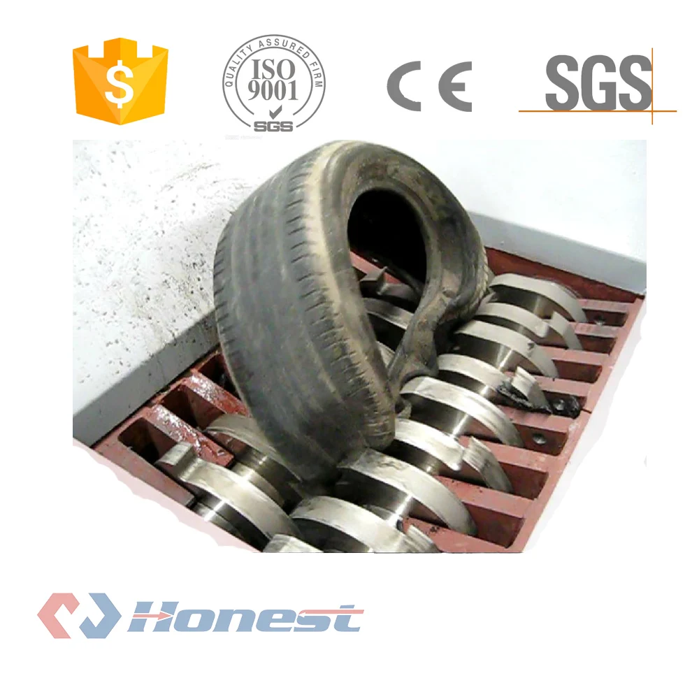 2018 Latest Continuous Waste Tyre Recycling Plant / Tire Shredder Crumb Rubber Line
