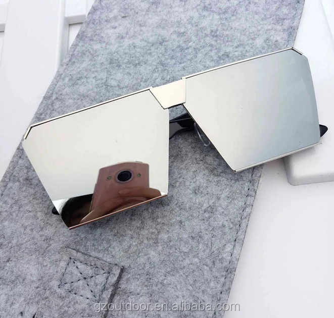 
personal big frame reflective rectangle sunglasses,cool dazzle color fashion resin ready stock custom logo shades 