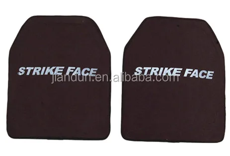 Security Defense NIJ III IV Ballistic Alumina Ceramic Anti Bullet Alumina SAPI Single Curved Ballistic Alumina  PE hard Plate