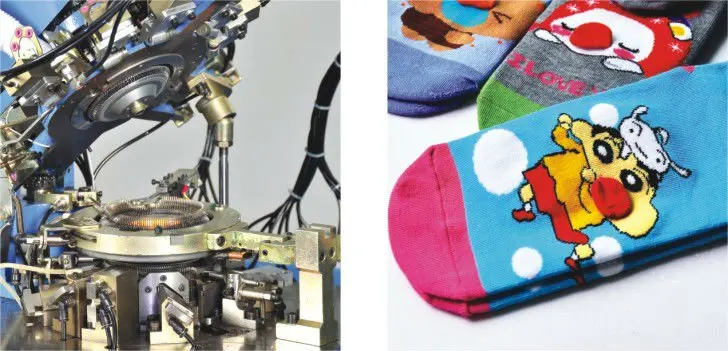 socks knitting machine 3.75 inch computerized dual use terry and plain wh 6f b