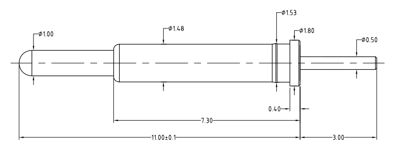 Current 3A through hole DIP type pogo pin for connectors
