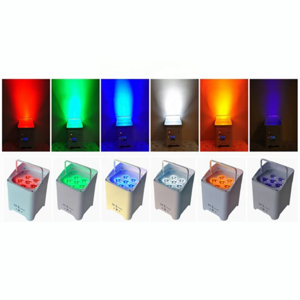 battery led light 6x18w rgbwa uv 6in1 Wifi Wireless DMX battery operated led uplight