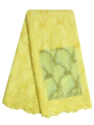 Hot Selling Machine Grade 100% Cotton Royal Blue Swiss Voile Lace Fabric With Rhinestone 2017