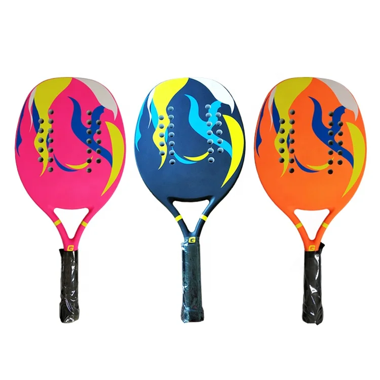 Custom carbon beach tennis rackets with 3k 12k and 18k woven