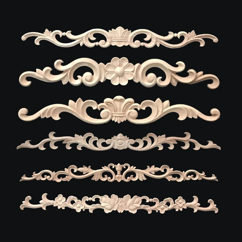
Ornament long wood carving for European furniture 