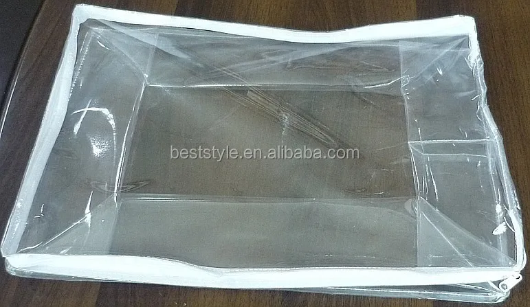 Recyclable Zipper type pillow carry bags pvc pillow storage bags