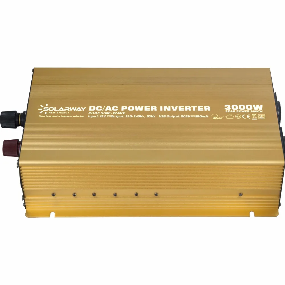 off grid 3000 watt  pure sine wave power inverter caravan converter dc 12v to ac 230v uk