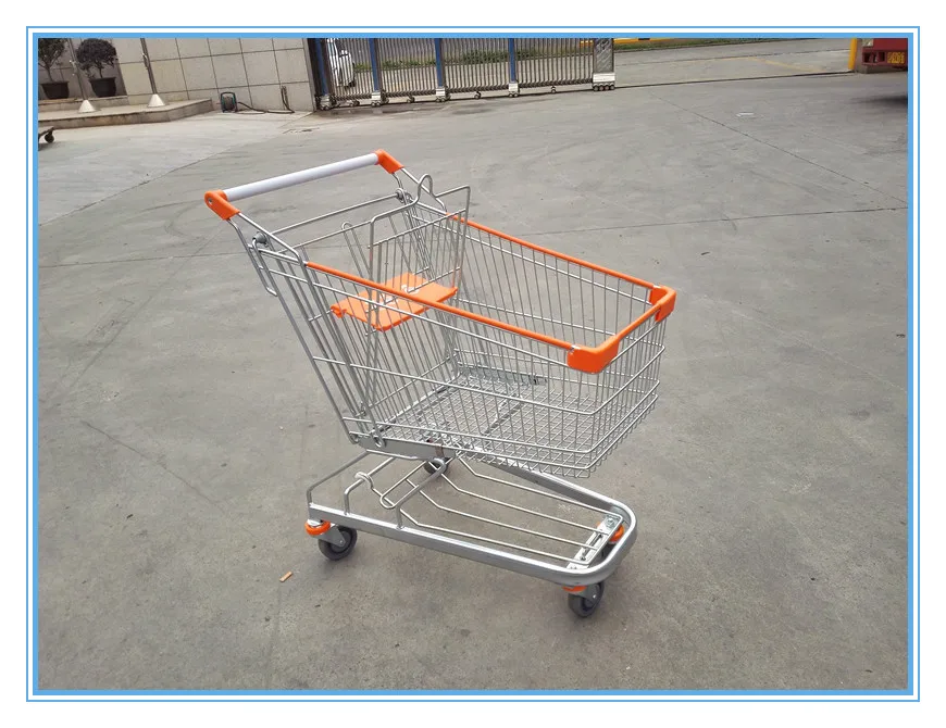 Supermarket German hand shopping trolley with baby seat