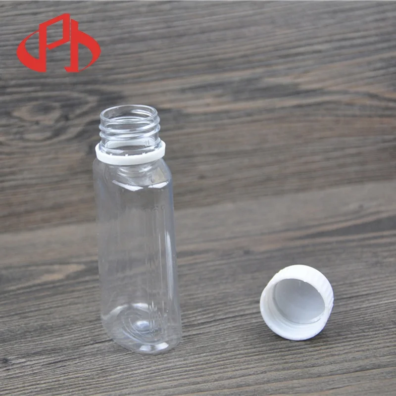 100ml transparent PET plastic mini oblate clear liquor bottles empty pocket water bottle with screw cap
