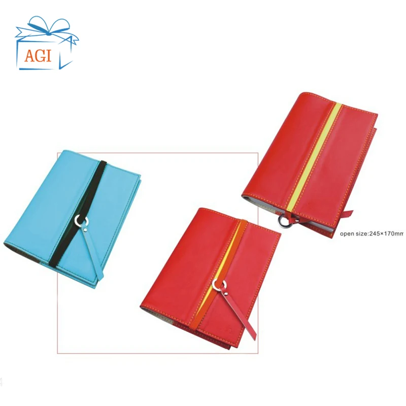 Moden design Leather embossed Colorful A4 pvc book cover