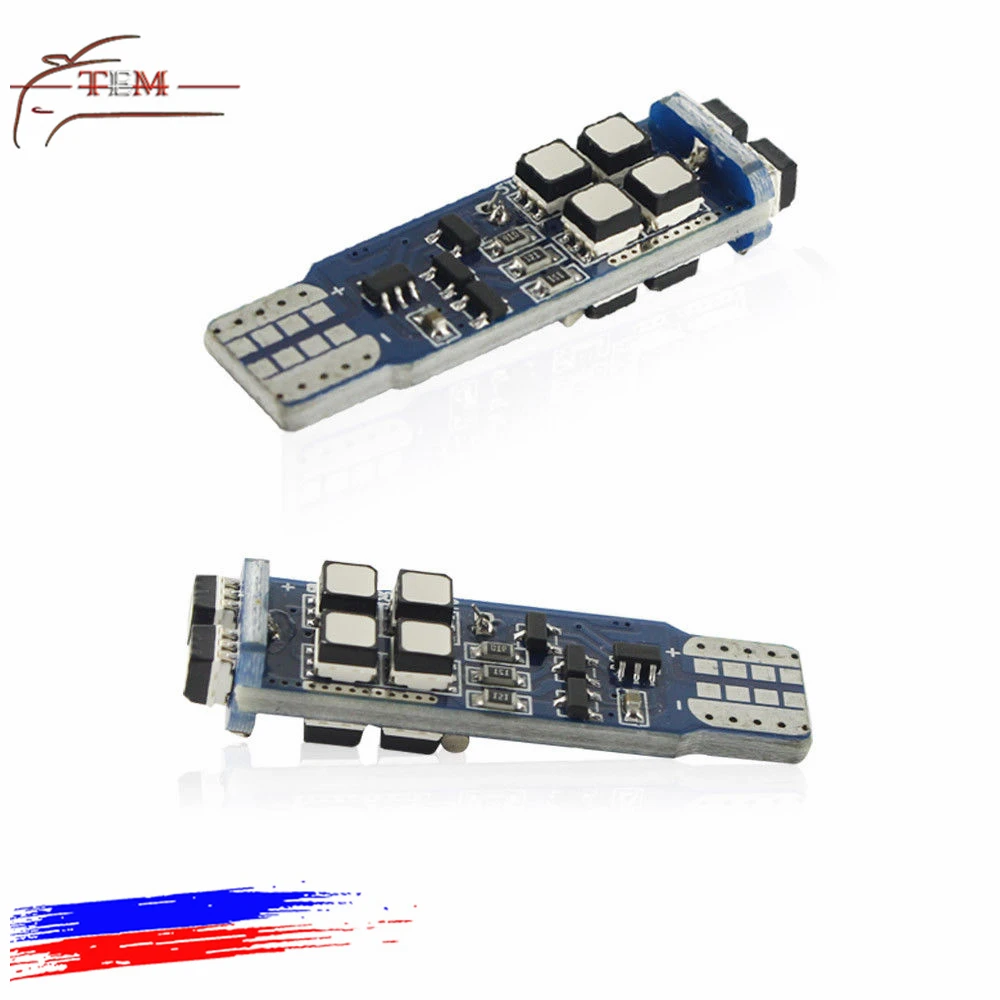 Colourful LED Light Bulbs T10 W5W With RF Remote Control 2825 Strobe RGB Car Interior License Plate Dome Door Light