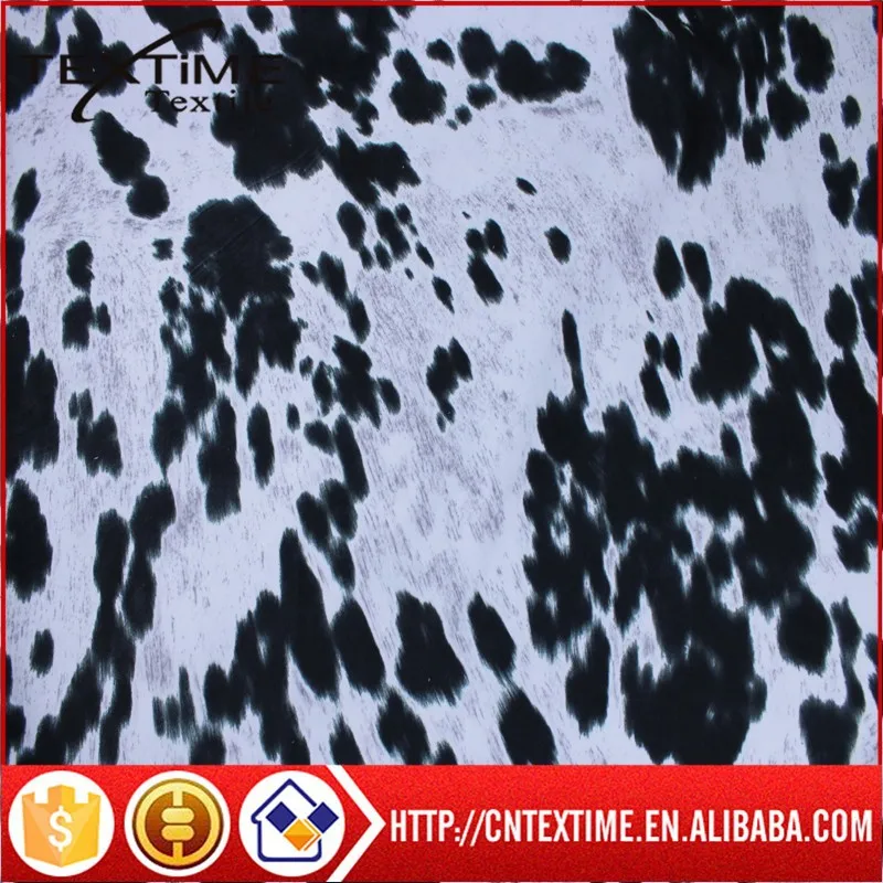 
Polyester 1mm Cow Pattern Printing Soft Fabric for Sofa 