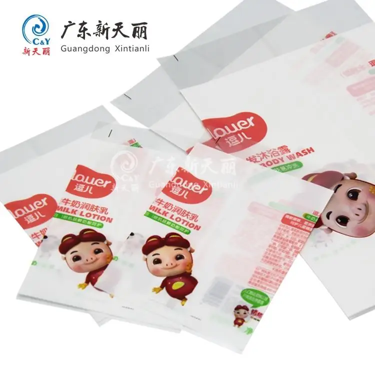 China factory water shampoo bottle packaging pvc pet shrink sleeve film customized printing translucent plastic shrink label