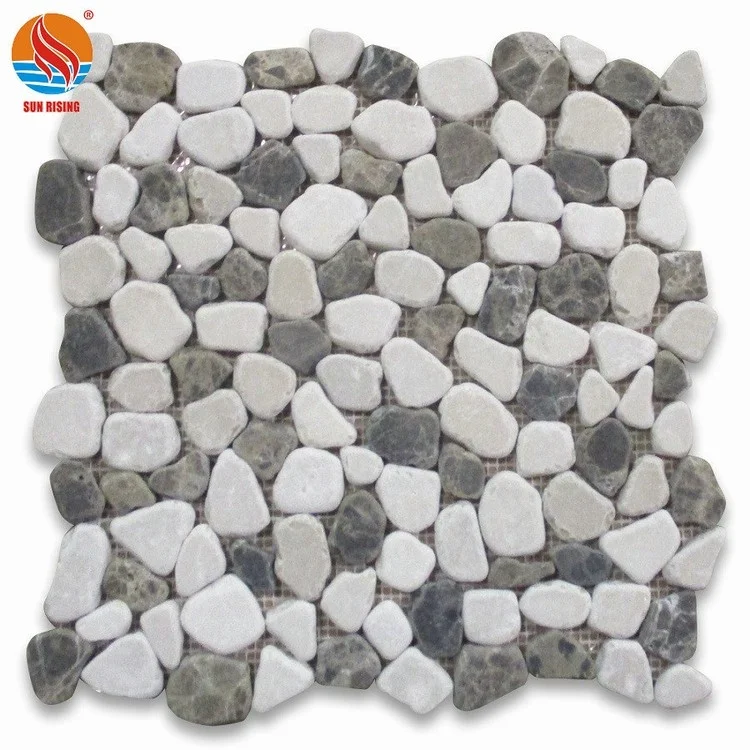 
Tumbled Marble Stone River Rock Pebble Mosaic 