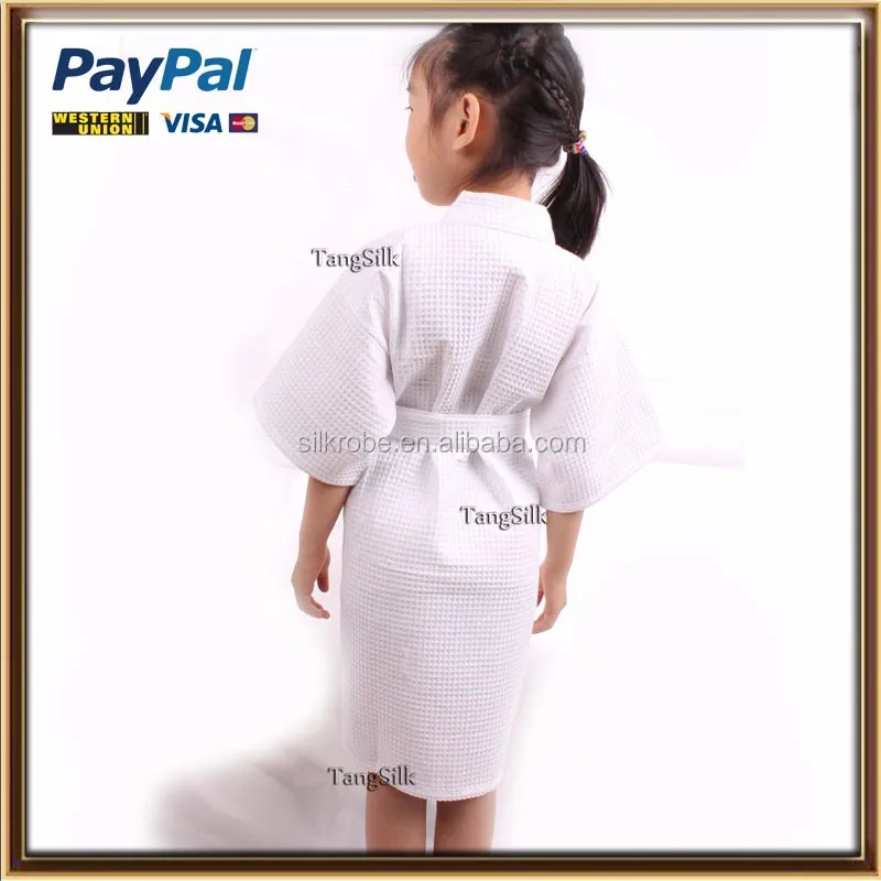 
Kimono Style children waffle bath robe 