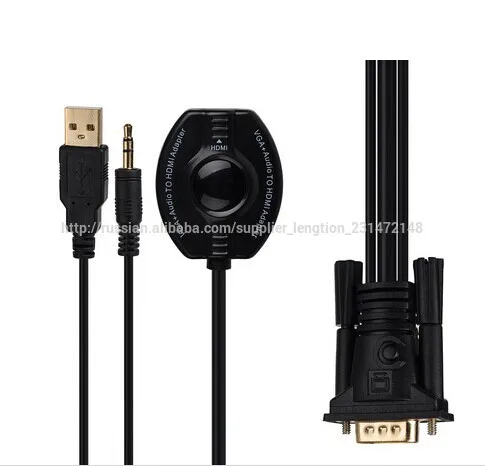 Vga аудио для hdmi композитный жк 1080p hd пк телевизору видео конвертер кабель-переходник с 3,5 мм стерео