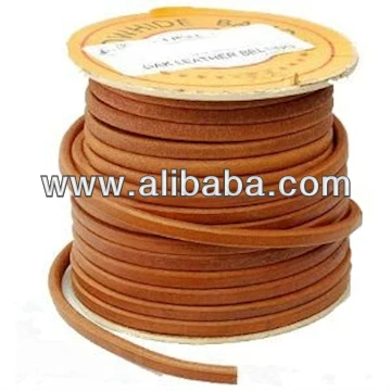 Round leather belting machine belts genuine cow leather