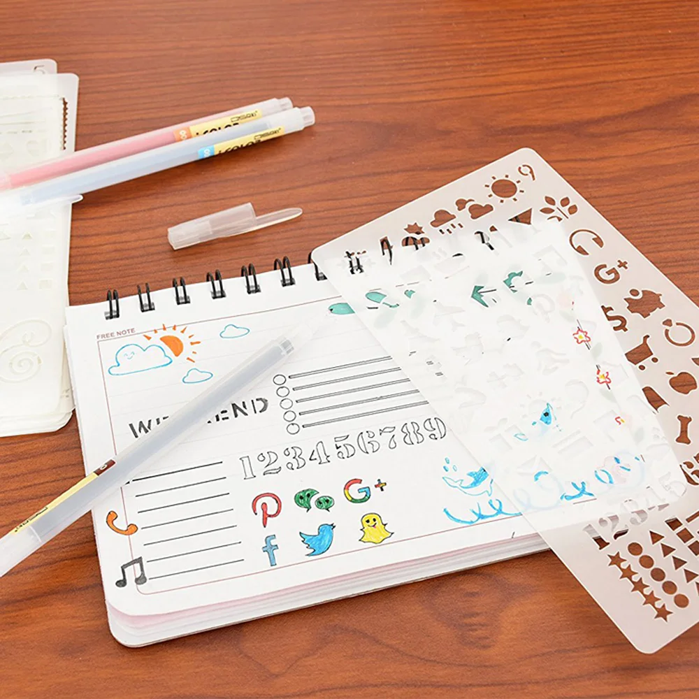 Bullet Stencil  Journal DIY Scrapbook White for planner, painting