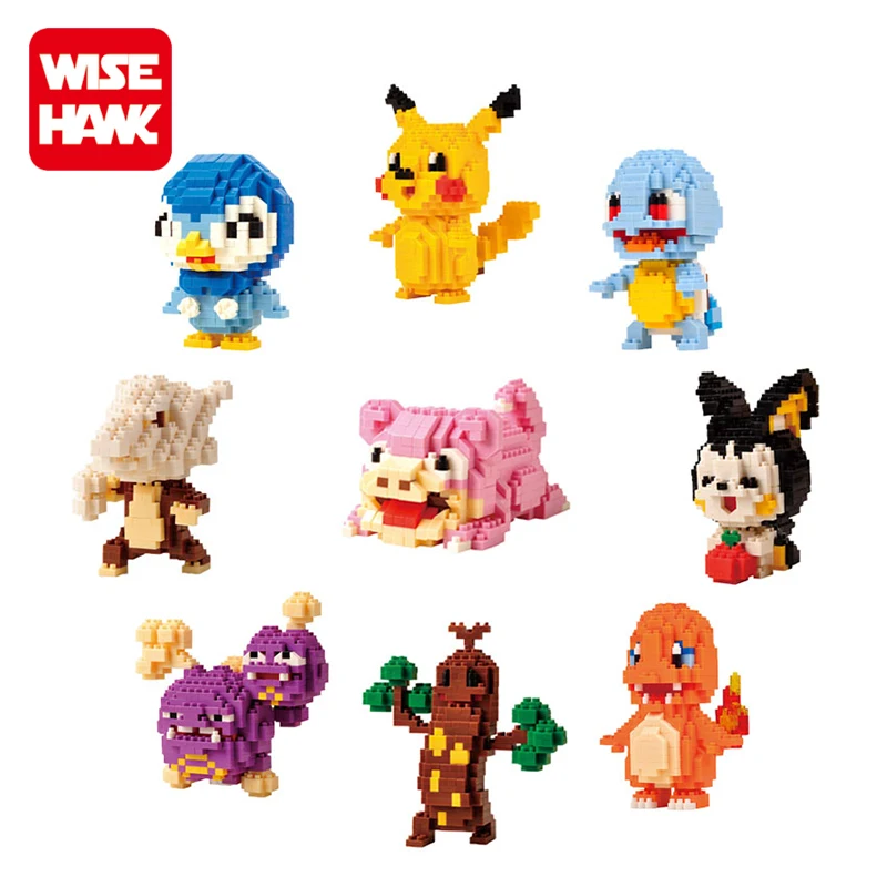 LNO new mini technic brick toys Anime poke pet action figures plastic building blocks kids