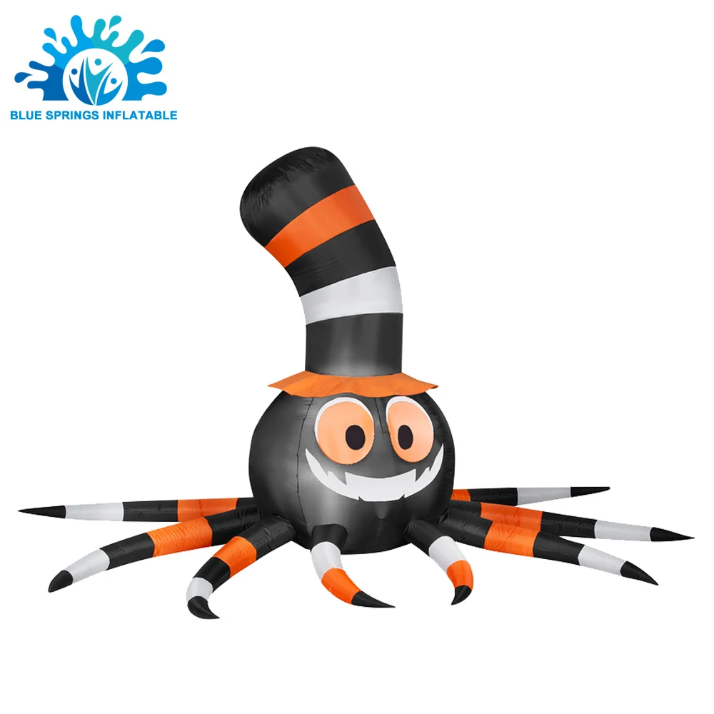 Blue Springs Halloween Cute Inflatable Spider Model for Halloween Decoration