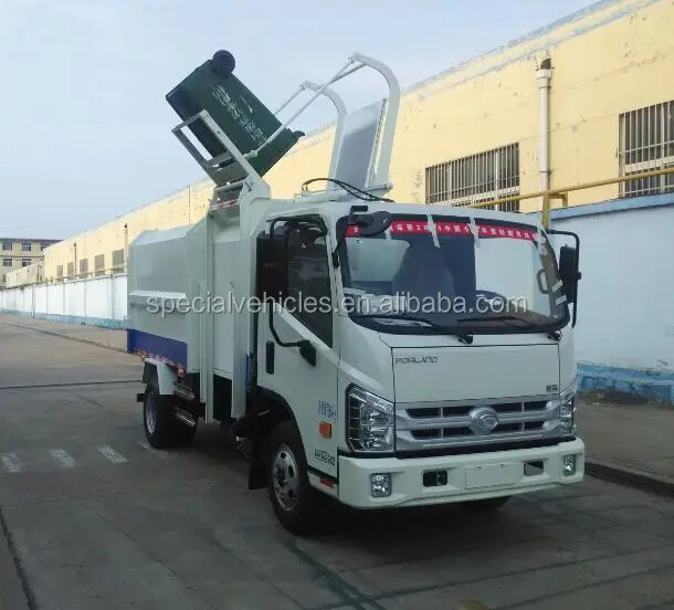 Foton, мусоровоз, гидравлический подъемник, контейнер, мусоровоз, рулон, мусоровоз