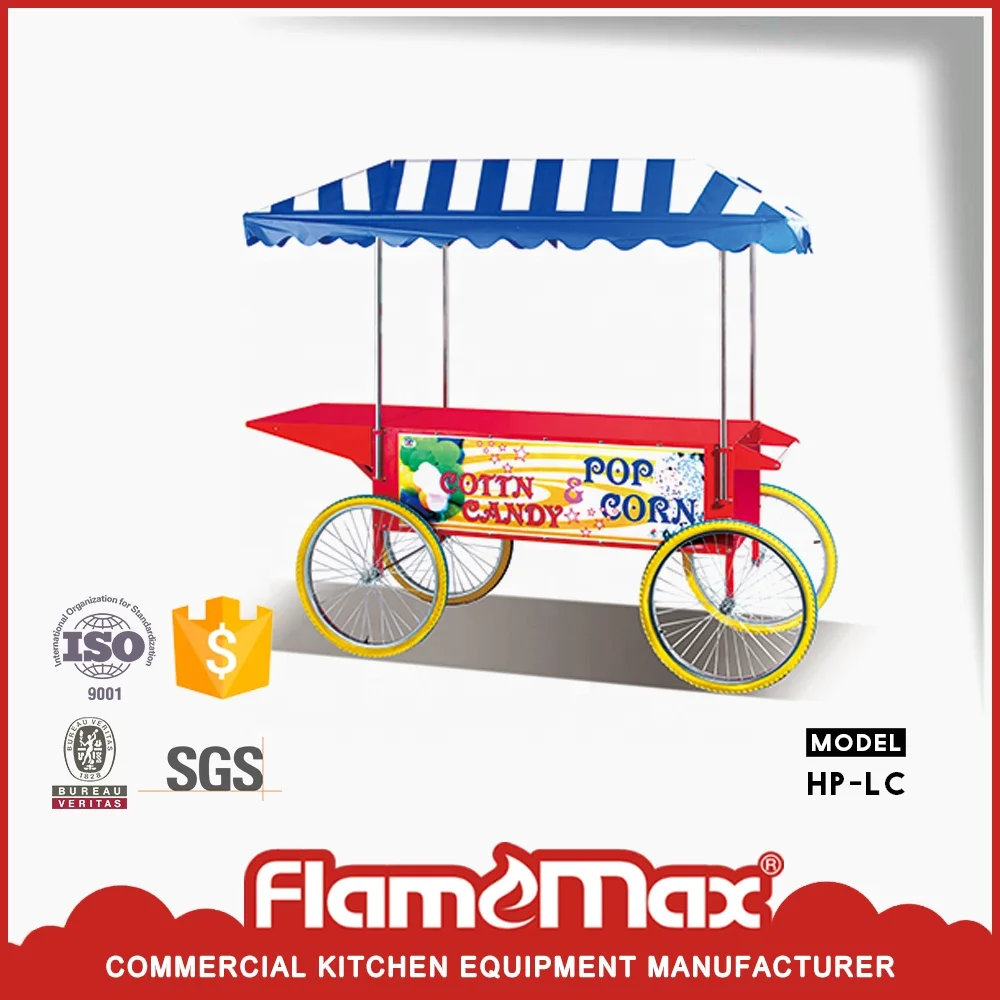 Electric  Popcorn Machine With Trolley Cart Popcorn Maker Pocorn Machine With Wheels ce
