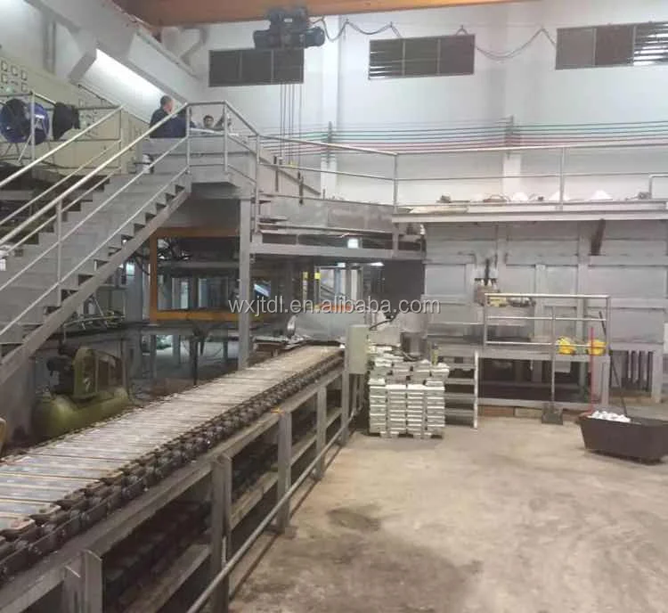 Цинковая плавильная печь с крюком расплавленного типа, Цинковый слиток, производственная линия для непрерывного литья