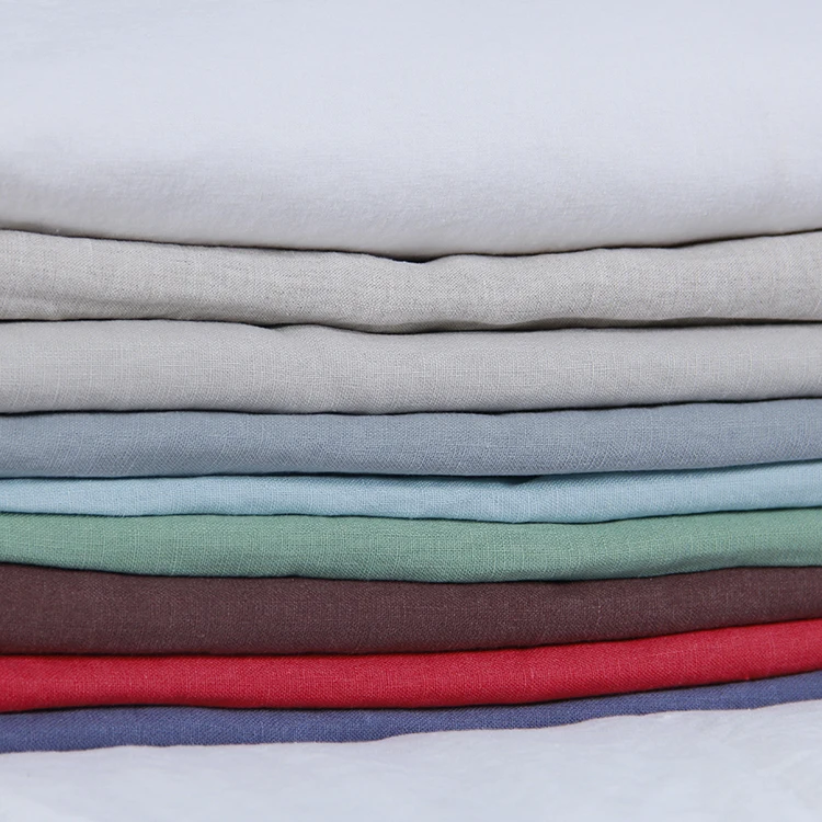 100% pure linen bedding set Vintage washed linen bed sheets