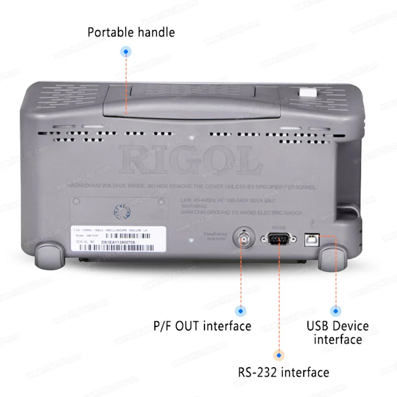 Rigol DS1102E Digital Oscilloscope Dual sampling USB OpenBox