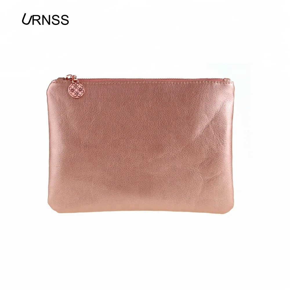 PU makeup bag women makeup bag luxury rose gold cosmetic bag