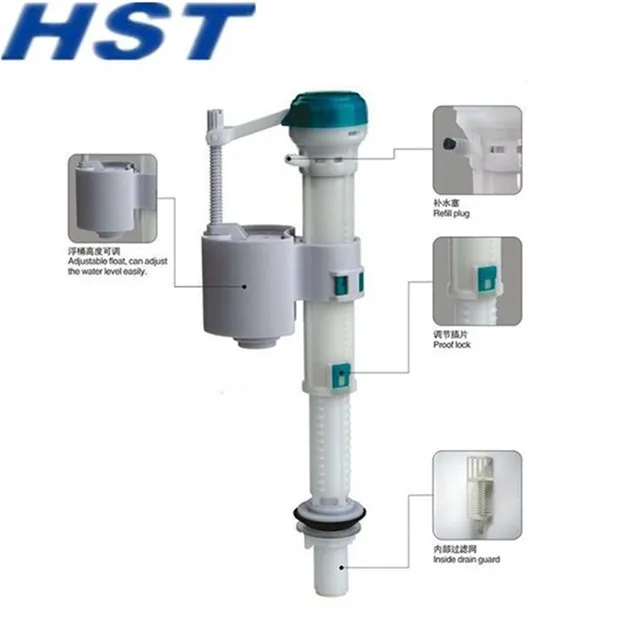 
HJ101 toilet water tank fittings adjustable dual flush valve 