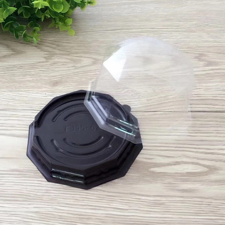 Food safety factory direct supply round cake containers disposable,plastic cake tray with round lid