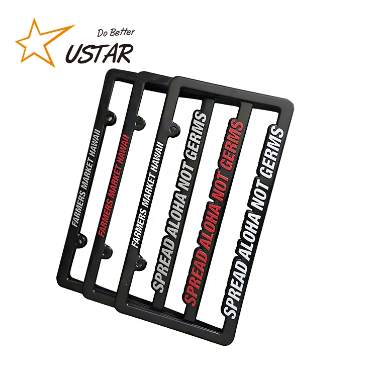 
Custom Plastic Printing Car License Plate Frame Licenses Plate Cover Holder 