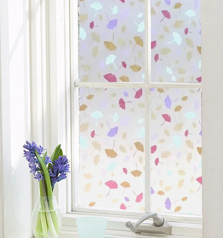 Window Film Company Printing Non-Adhesive Siker Stained Glass Decorative Film Non-Adhesive Window Film.