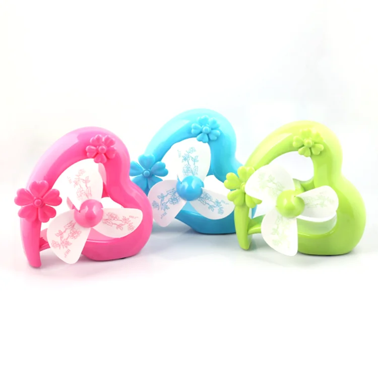 Cartoon USB mini portable plastic desk 3 fan blades for student