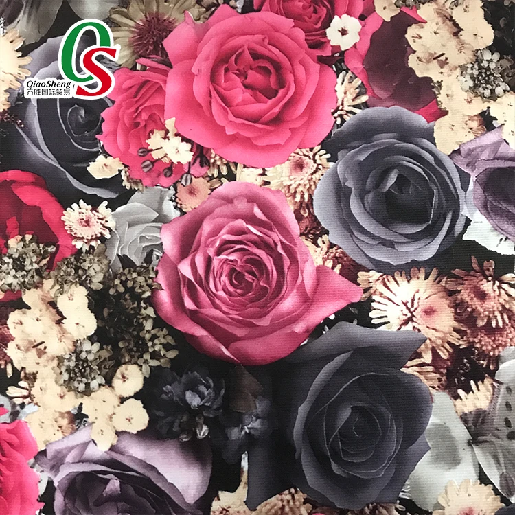 Warp knitted plush printed fabric